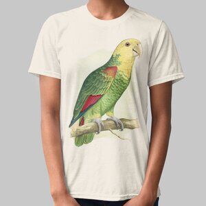 Yellow-Headed Amazon VTG Parrot Print Short Sleeve Graphic Tee T-shirt S M L XL